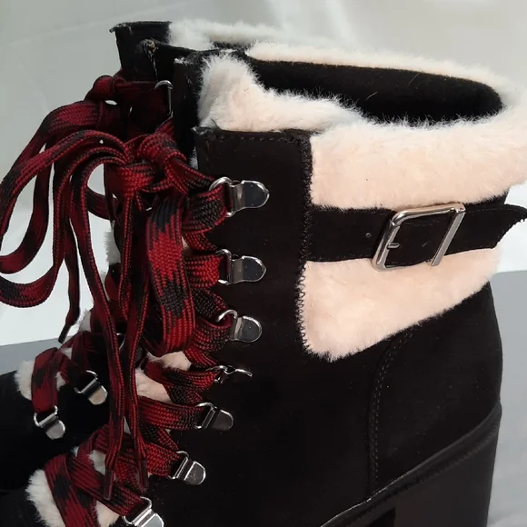 JellyPop Striking Black and Red Heeled Boots for Elegance - Women's Size 9M - Picture 15 of 15